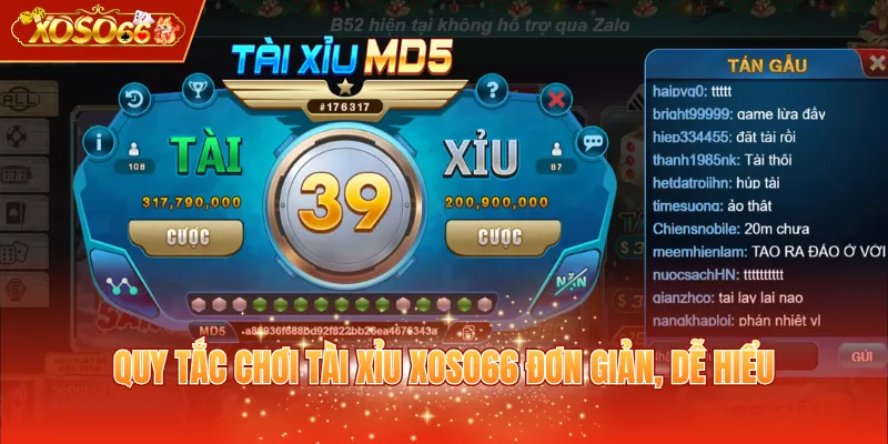 Quy tắc chơi Tài Xỉu XOSO66 đơn giản, dễ hiểu