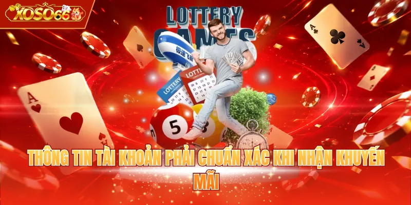 Thông tin tài khoản phải chuẩn xác khi nhận khuyến mãi